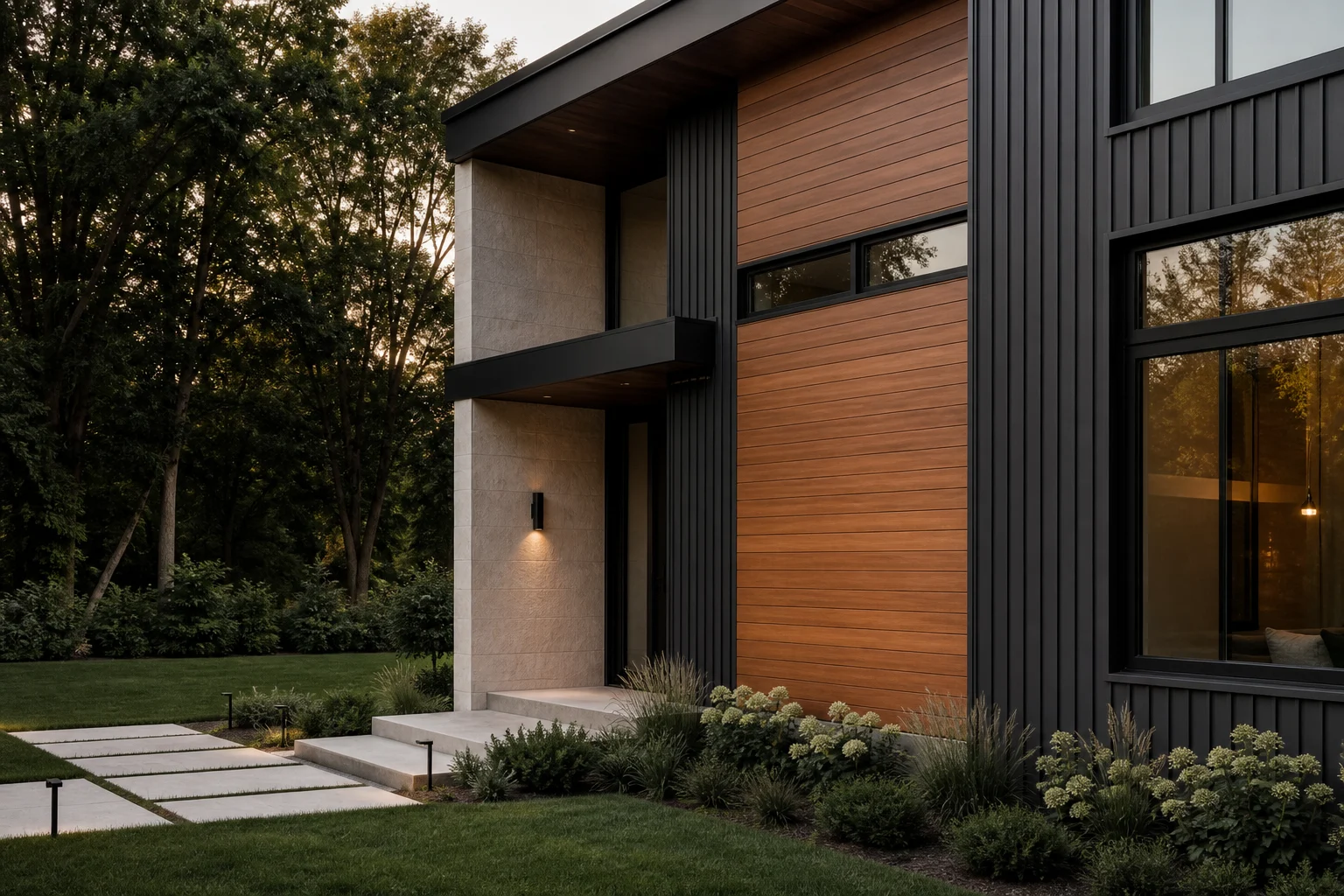 Mixed-Profile Residence composite cladding application